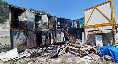 Muğla'da işçilerin konakladığı konteynerlerde çıkan yangın söndürüldü