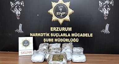 3 kilo 819 gram skunk ele geçirildi