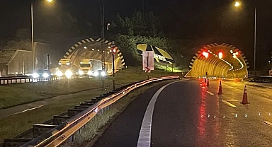 Heyelan riski sebebiyle Bolu Dağı Tüneli İstanbul yönü trafiğe kapatıldı