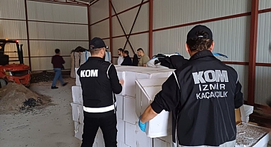 İzmir'de kaçak sigara operasyonunda 3 zanlı yakalandı