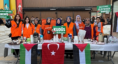 Kahramanmaraş'ta KADEM üyeleri İsrail'in Gazze'ye saldırılarını protesto etti
