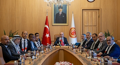 TBMM Başkanı Kurtulmuş, Parlamenterler Arası Kudüs Platformu heyetini kabul etti