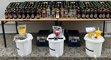 250 litre sahte içki yakalandı