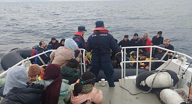 Çanakkale'de 92 kaçak göçmen kurtarıldı