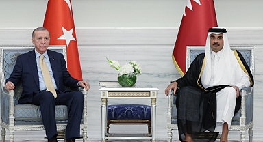 Cumhurbaşkanı Erdoğan, Katar Emiri Şeyh Temim ile bir araya geldi