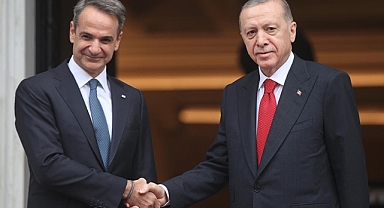 Cumhurbaşkanı Erdoğan, Miçotakis ile bir araya geldi