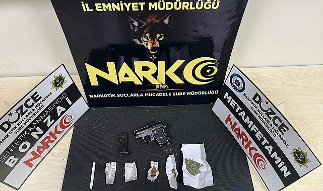 Düzce'de uyuşturucu operasyonlarında yakalanan şüphelilerden 3'ü tutuklandı