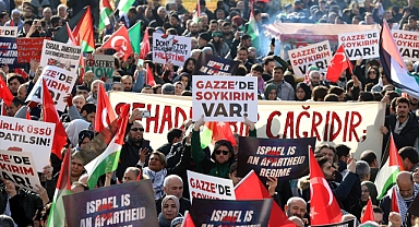 İstanbul'da İsrail'in Gazze'ye yönelik saldırılarına protesto eylemi!
