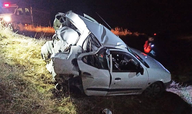 Park edilen otomobile TIR çarptı: 1 ölü, 1 yaralı