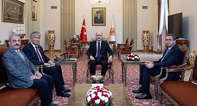 TBMM Başkanı Kurtulmuş, TÜRKSOY Genel Sekreteri Raev'i kabul etti