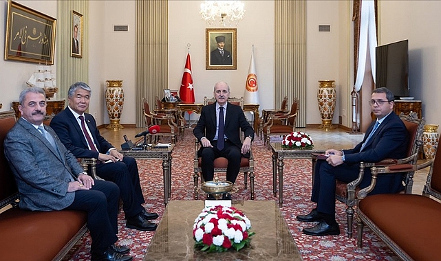 TBMM Başkanı Kurtulmuş, TÜRKSOY Genel Sekreteri Raev'i kabul etti