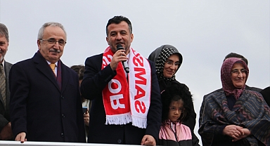 AK Parti Samsun Büyükşehir Belediye Başkan adayı Doğan'a coşkulu karşılama