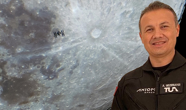 Alper Gezeravcı'nın da bulunduğu Uluslararası Uzay İstasyonu ay ile görüntülendi