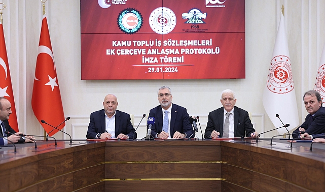 Bakan Işıkhan: Kamu Toplu İş Sözleşmeleri Ek Çerçeve Anlaşması Protokolü'nü imzaladık