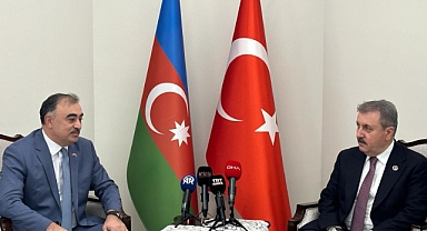 BBP lideri Destici, Azerbaycan Büyükelçisi Memmedov'u ziyaret etti