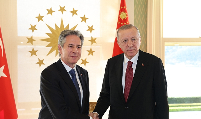Cumhurbaşkanı Erdoğan ABD Dışişleri Bakanı Blinken'i kabul etti
