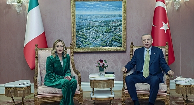 Cumhurbaşkanı Erdoğan, İtalya Başbakanı Meloni'yi kabul etti