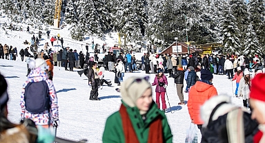 Uludağ'da hafta sonu bütün pistler doldu