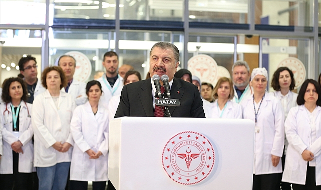 Sağlık Bakanı Koca, Hatay'da konuştu: