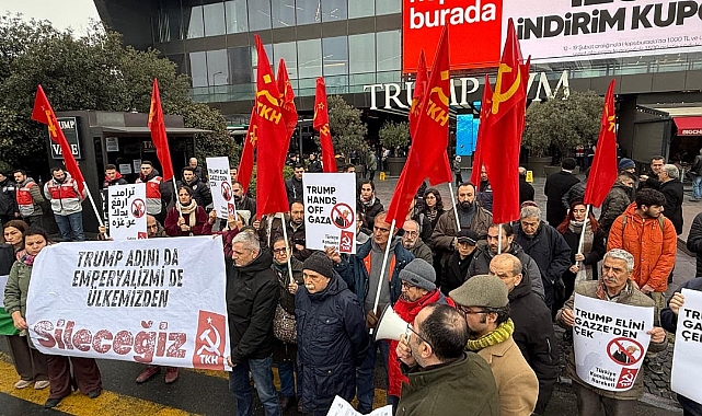 TKH, Filistin halkı için sokağa çıktı: ''Trump ismini de emperyalizmi de ülkemizden sileceğiz!''